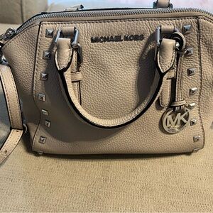 Michael Kors Taupe Studded Satchel New